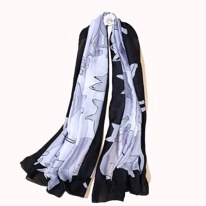 COZY CAT SILK SCARF